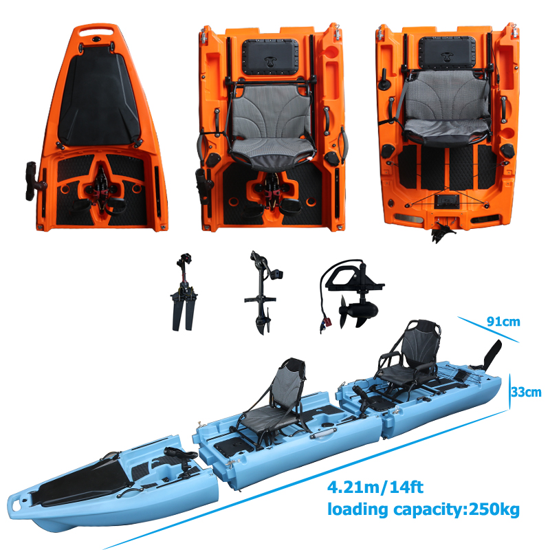 Fishing Kayak Sit In - 14FT 2 Kişilik Ayrılabilir Pedal Kayığı
